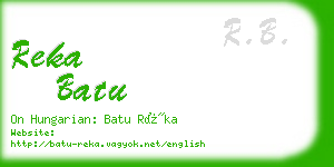 reka batu business card